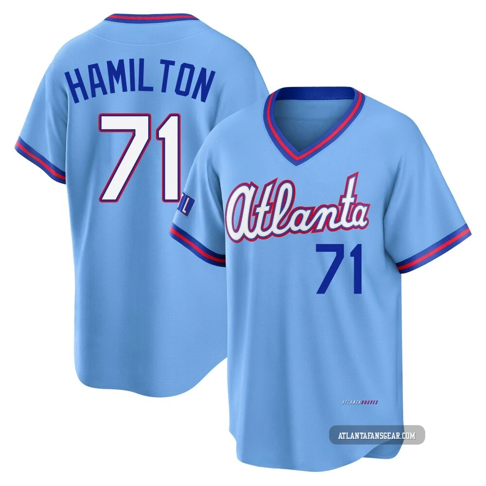 Men's Ian Hamilton ＃71 Limited Atlanta Braves Blue Powder 2026 City Connect Stadium Jersey
