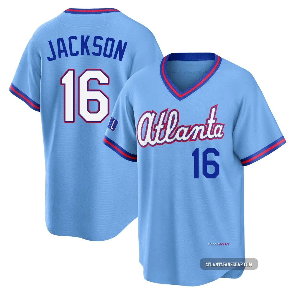 Men's Sonny Jackson ＃16 Limited Atlanta Braves Blue Powder 2026 City Connect Stadium Jersey