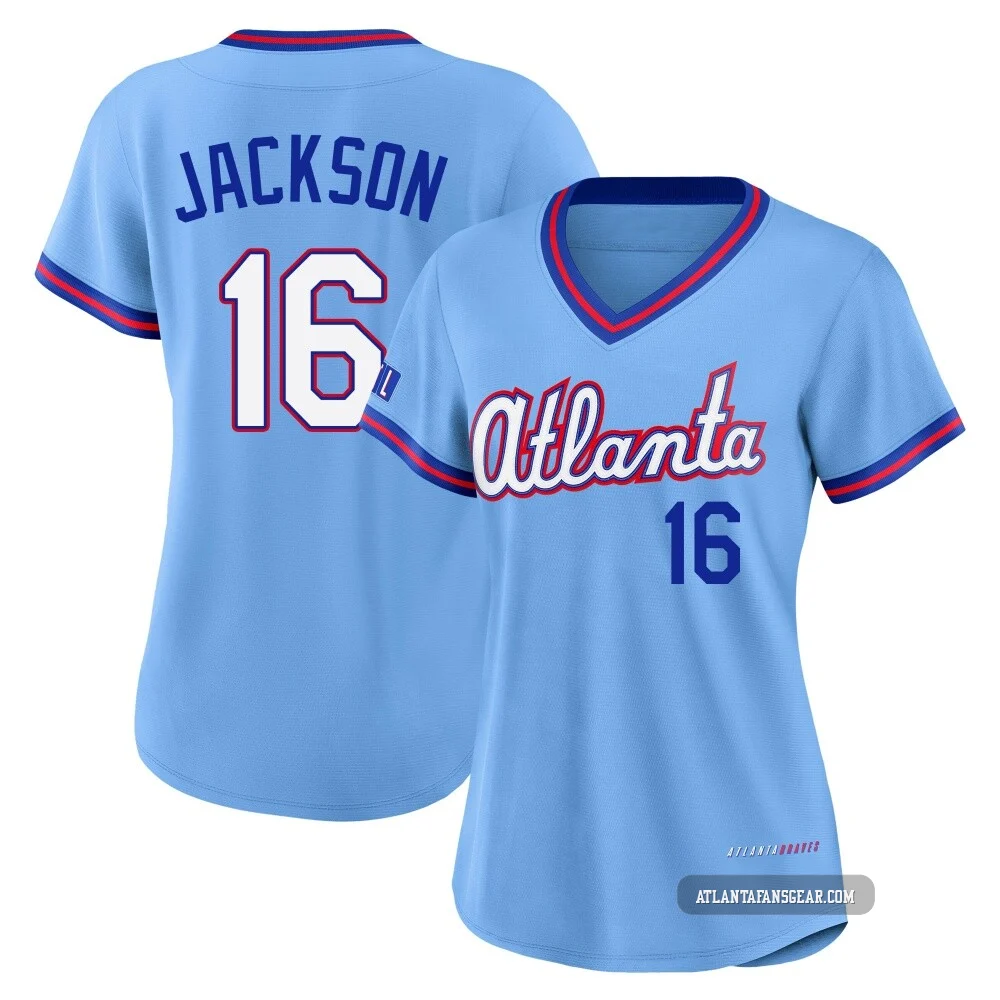 Women's Sonny Jackson ＃16 Limited Atlanta Braves Blue Powder 2026 City Connect Stadium Jersey